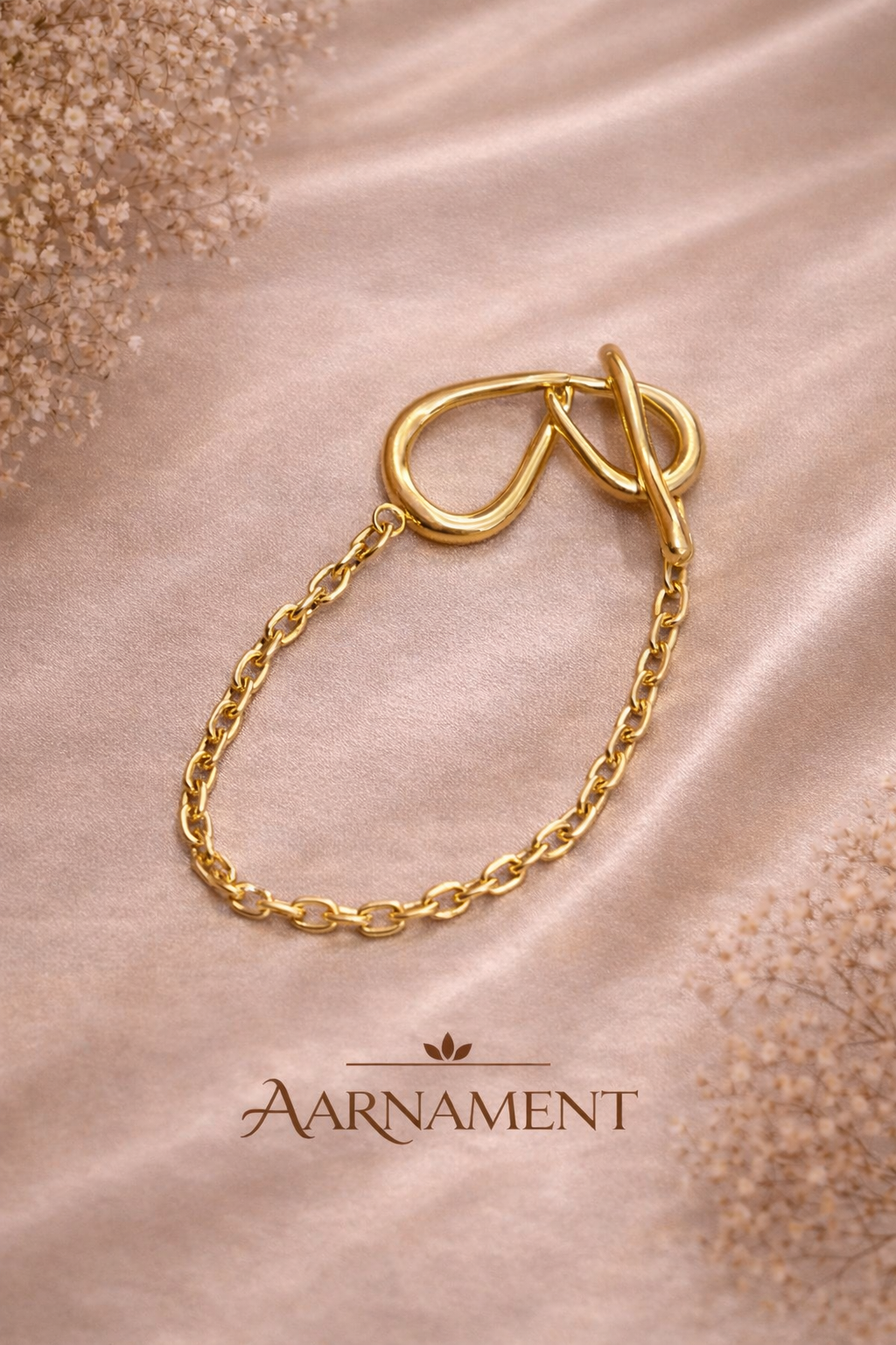 Gold Infinity Heart Chain Bracelet