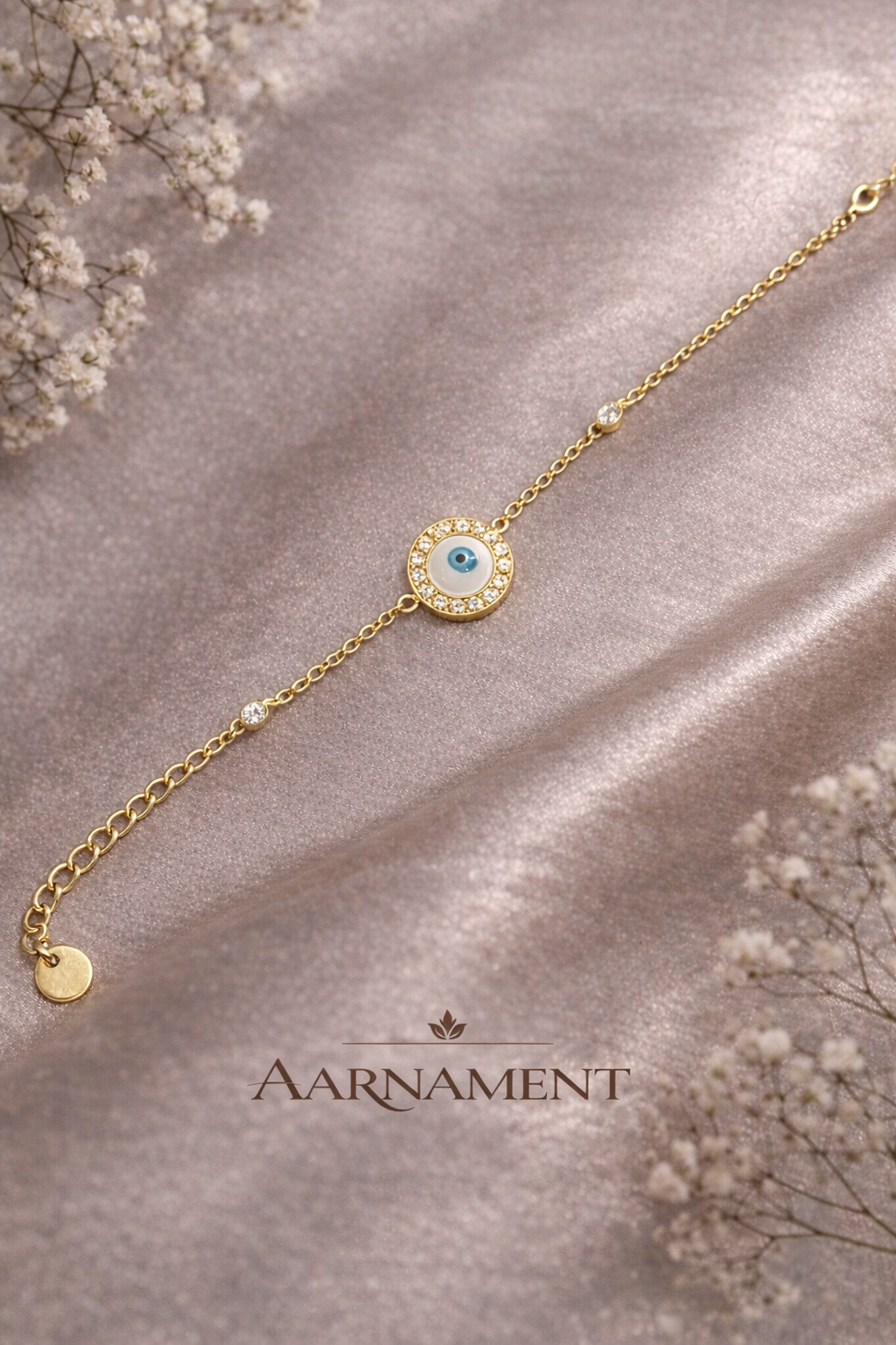 Gold Evil Eye Chain Bracelet
