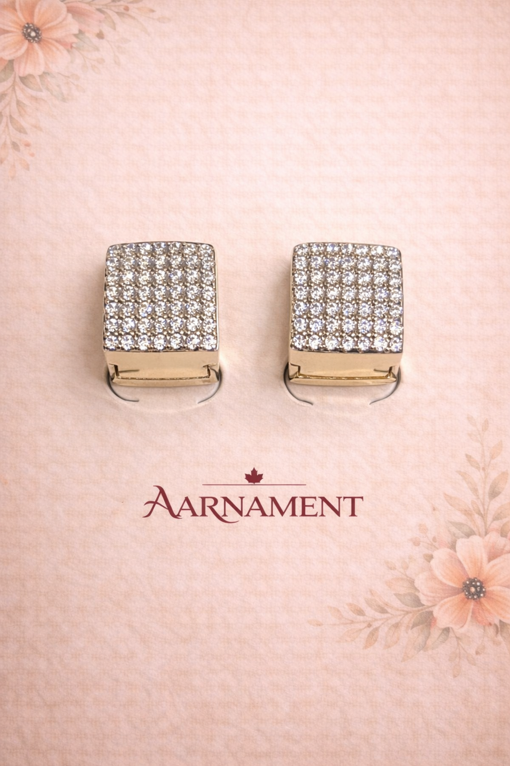 Square Crystal Stud Earrings