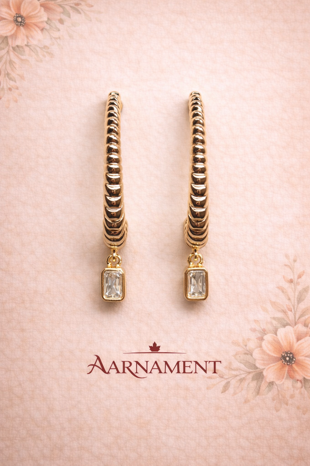 Crystal Chain Drop Earrings