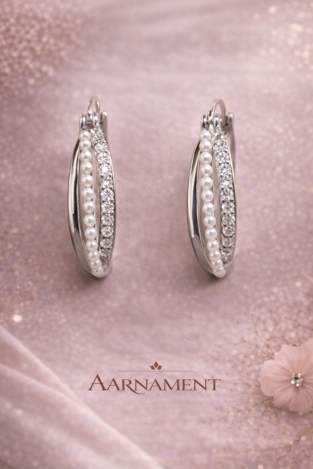 Textured Oval Hoop Earrings