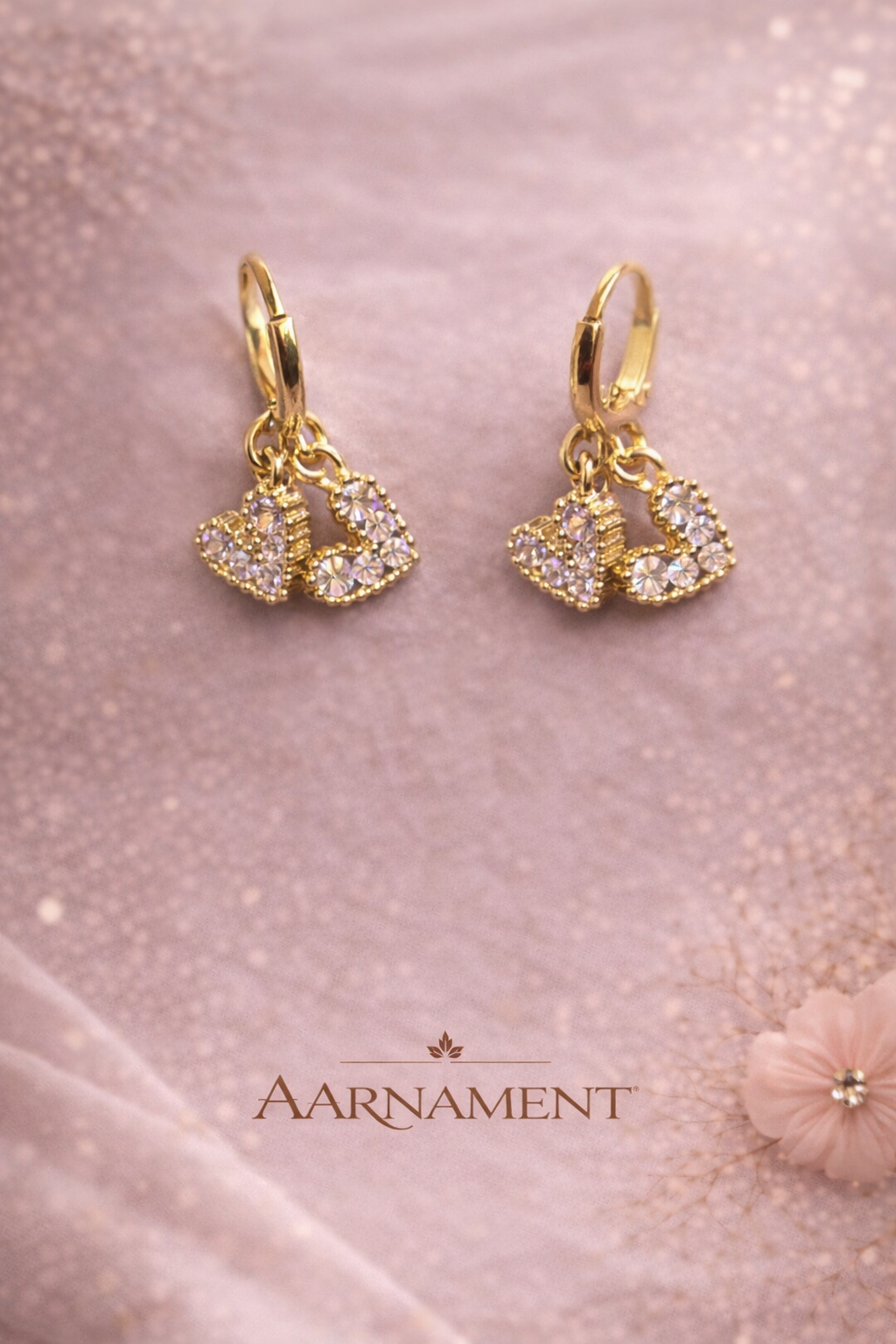Crystal Floral Drop Earrings