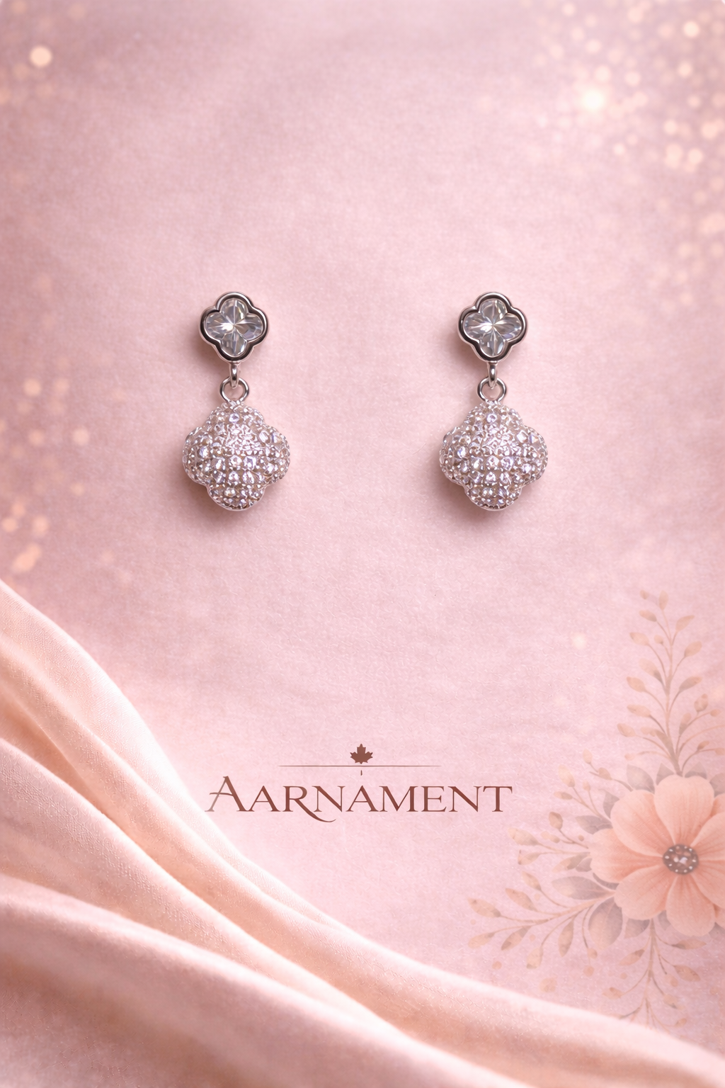 Double Teardrop Crystal Earrings