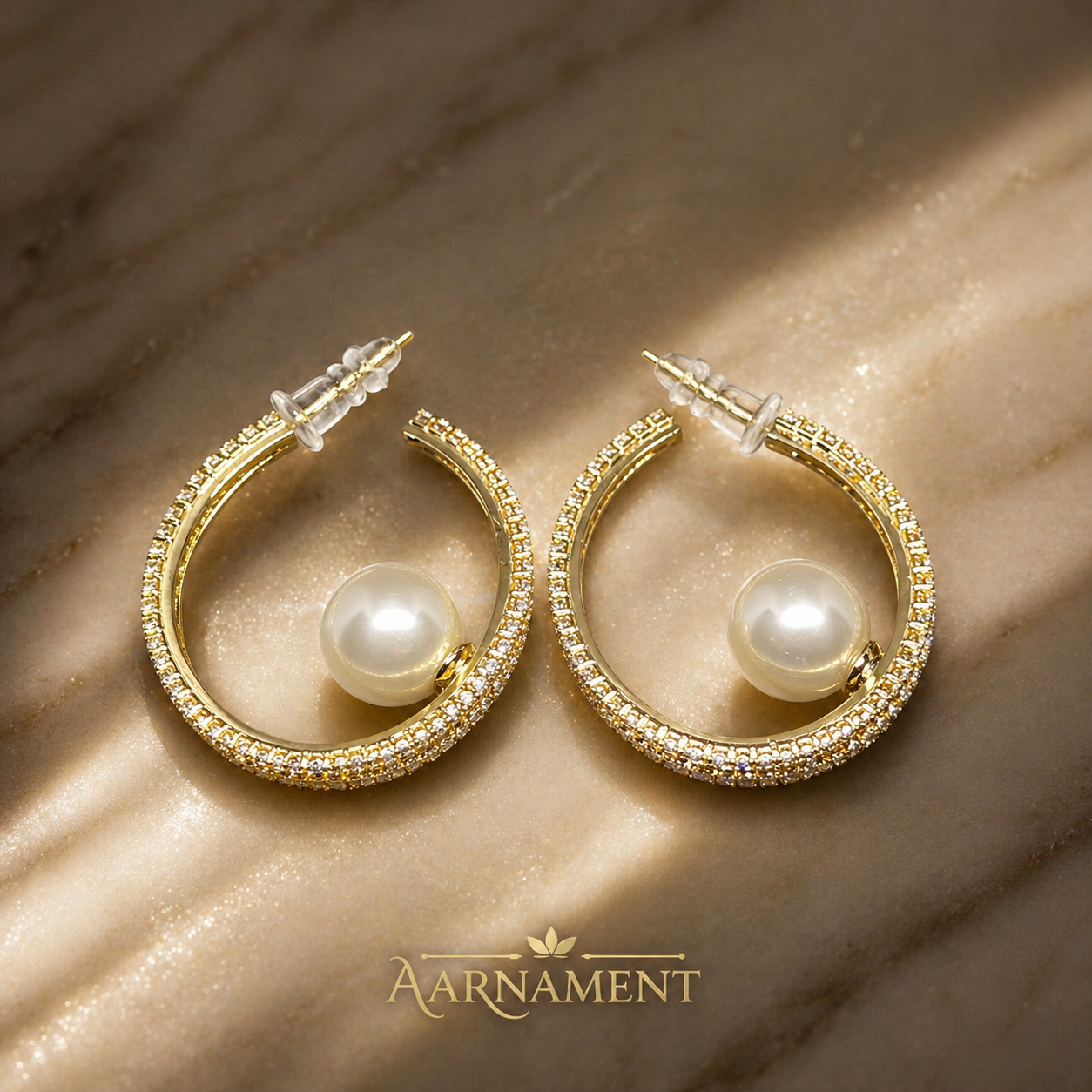 Pearl Hoop Earrings