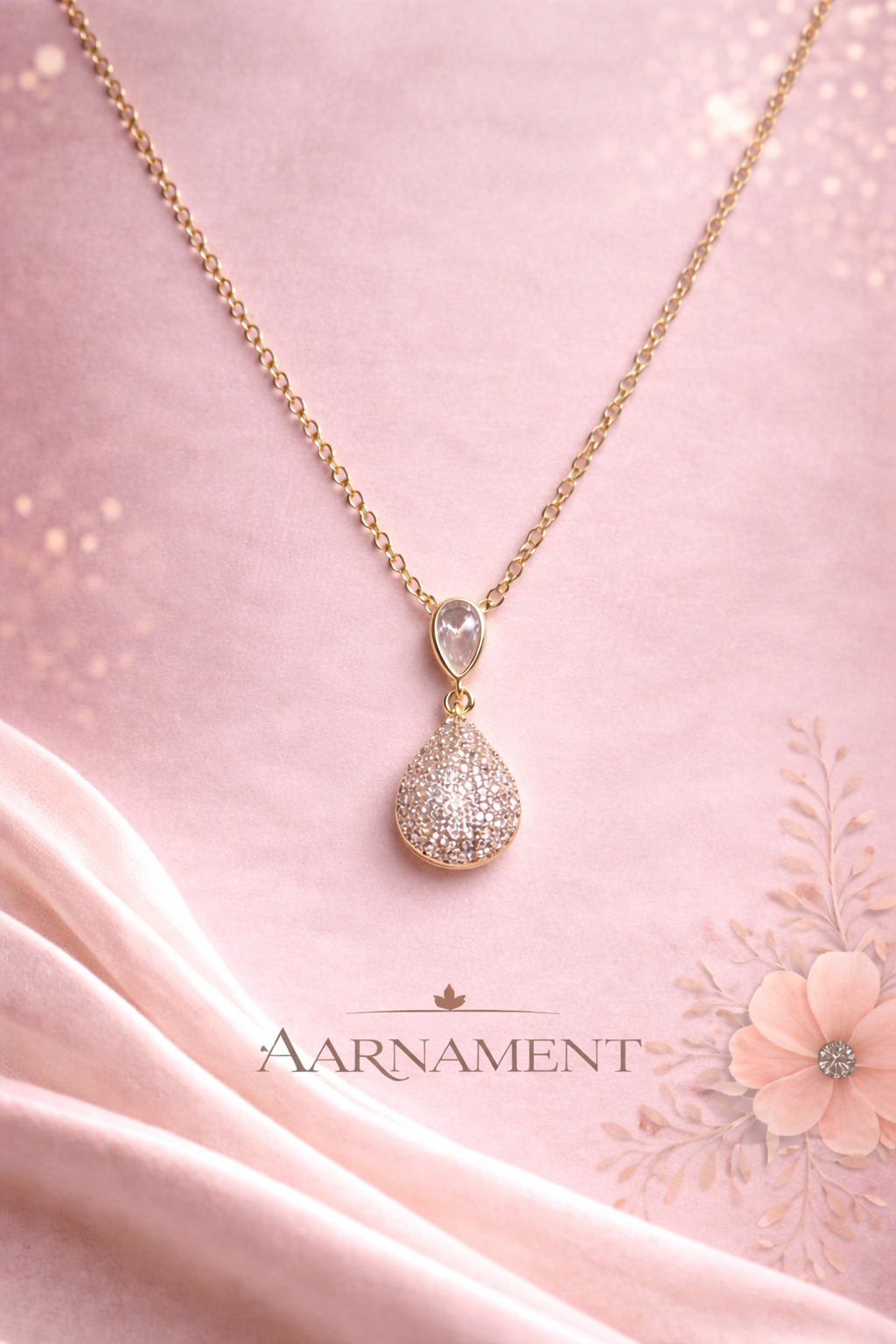 Elegant Teardrop Crystal Necklace