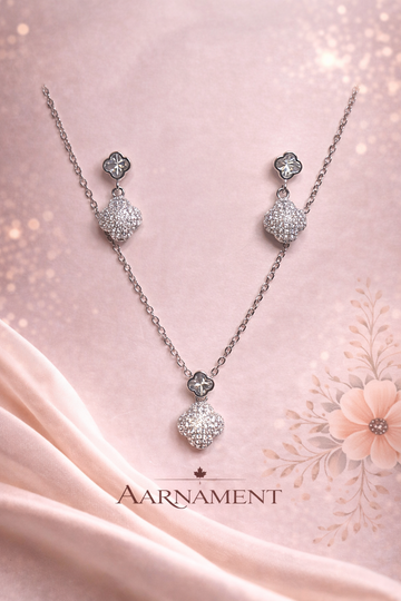 Silver Butterfly Jewelry Set