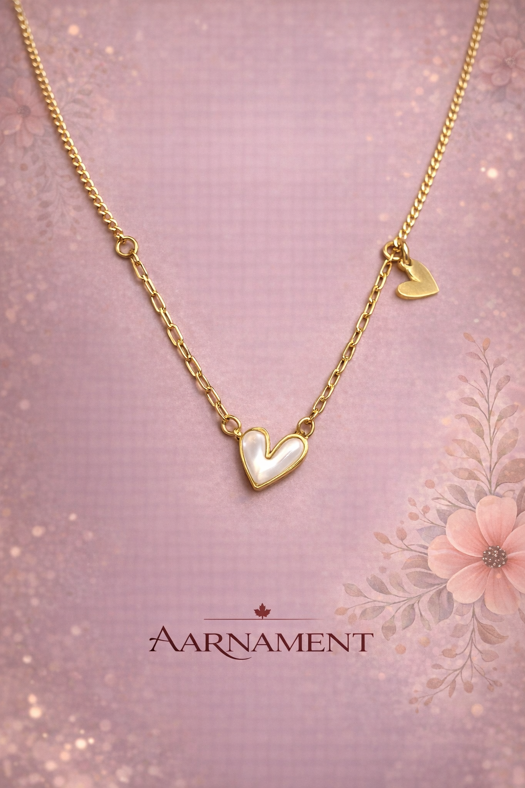Golden Heart Arrow Necklace