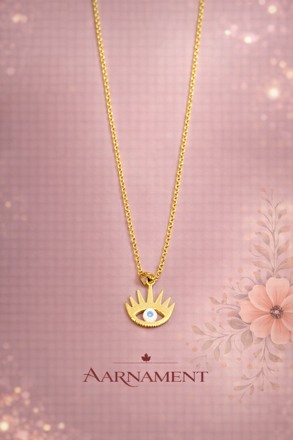 Golden Evil Eye Protection Necklace